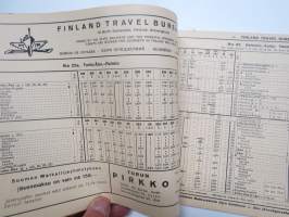 Suomen Kulkuneuvot - Finlands kommunikationer 1949 nr 1 rautatieaikataulut, höyrylaivojen, linja-autojen ja lentoliikenteen kulkuvuoroja