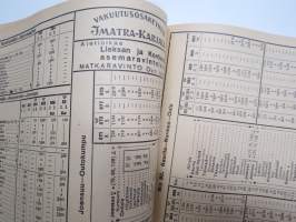 Suomen Kulkuneuvot - Finlands kommunikationer 1949 nr 1 rautatieaikataulut, höyrylaivojen, linja-autojen ja lentoliikenteen kulkuvuoroja