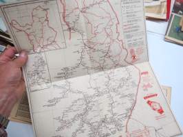 Suomen Kulkuneuvot - Finlands kommunikationer 1949 nr 1 rautatieaikataulut, höyrylaivojen, linja-autojen ja lentoliikenteen kulkuvuoroja