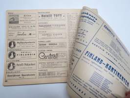 Suomen Kulkuneuvot - Finlands kommunikationer 1949 nr 1 rautatieaikataulut, höyrylaivojen, linja-autojen ja lentoliikenteen kulkuvuoroja