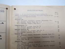 Viipurin paikallisosastoon kuuluvien Kauko- ja paikallislinja-autojen aikataulut ajokautena 1933 -aikataulukirja Etelä-Karjala &amp; Kymenlaakso teiden mukaan