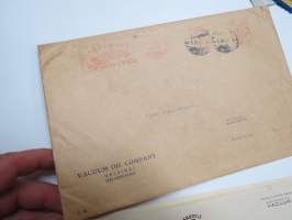 Vacuum Oil Company, 8.9.1931 -kirje + kuori