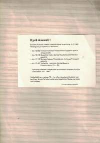 Sininen Prikaati vuosipäivän, 1982, kutsu/ohjelma