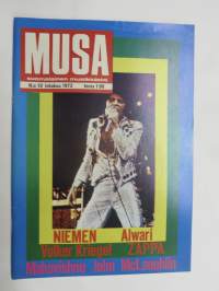 Musa - suomalainen musiikkilehti 1973 nr 10, Niemen, Alwari Tuohitorvi, Volker Kriegel, Mahavishnu John McLaughlin, Frank Zappa, ym.
