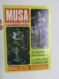 Musa - suomalainen musiikkilehti 1973 nr 11, Dr. John, Simon &amp; Garfunkel, Leonard Cohen, Elkie Brooks, ym.