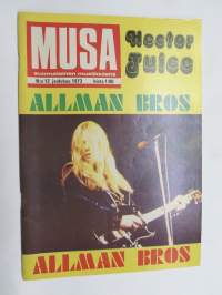 Musa - suomalainen musiikkilehti 1973 nr 12, Allman Bros, Hector, Juice Leskinen, Soul Singles, ym.
