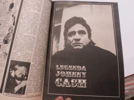 Musa - suomalainen musiikkilehti 1972 nr 6, Kansikuva Iso "kynä" Lindholm, Tiibetin rituaalimusiikki, Al Kooper, Johnny Cash, Takakansikuva "Pressa", ym.