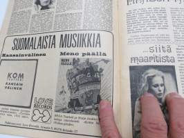 Musa - suomalainen musiikkilehti 1972 nr 4, Kansi Nätsi (Esa Rosvall) Woodoo, Eric Clapton, Hawkwind, Pekka Pohjola, Seinähullut, Wigwam lähikuvassa (Pekka Pohjola)