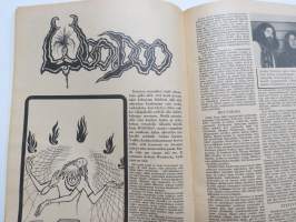 Musa - suomalainen musiikkilehti 1972 nr 4, Kansi Nätsi (Esa Rosvall) Woodoo, Eric Clapton, Hawkwind, Pekka Pohjola, Seinähullut, Wigwam lähikuvassa (Pekka Pohjola)