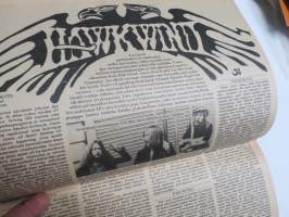 Musa - suomalainen musiikkilehti 1972 nr 4, Kansi Nätsi (Esa Rosvall) Woodoo, Eric Clapton, Hawkwind, Pekka Pohjola, Seinähullut, Wigwam lähikuvassa (Pekka Pohjola)