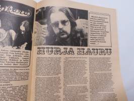 Musa - suomalainen musiikkilehti 1972 nr 4, Kansi Nätsi (Esa Rosvall) Woodoo, Eric Clapton, Hawkwind, Pekka Pohjola, Seinähullut, Wigwam lähikuvassa (Pekka Pohjola)