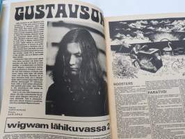 Musa - suomalainen musiikkilehti 1972 nr 3, Kansikuva David Bowie, Jetrhro Tull, alice Cooper, Jukka Gustavson (Wigwam lähikuvassa osa 2), Ruisrock &amp; Keimola, ym.