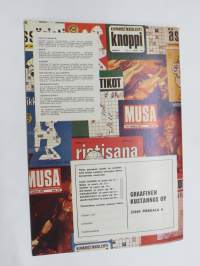 Musa - suomalainen musiikkilehti 1972 nr 3, Kansikuva David Bowie, Jetrhro Tull, alice Cooper, Jukka Gustavson (Wigwam lähikuvassa osa 2), Ruisrock &amp; Keimola, ym.