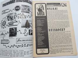 Musa - suomalainen musiikkilehti 1972 nr 1, Kansikuva Tina Trurner,  Joe Cocker, Tasavallan Presidentti Lontoossa, ym. Lehden 1. ilmestynyt numero