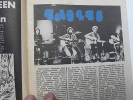 Musa - suomalainen musiikkilehti 1974 nr 9 Kansikuva Hurriganes (mutta lehdessä ei mitään juttua?), Uusi Wigwam, Ruisrock 1974 pilvijuhlat, Kevin Coyne, Eagles, ym.