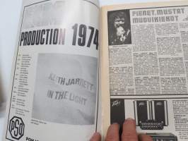 Musa - suomalainen musiikkilehti 1974 nr 7 Kansikuva George Duke, Blues News &amp; Jazz Special -numero, Duke Ellington, Keith Jarret, Roberta Flack &amp; Donny Hathaway, ym