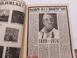 Musa - suomalainen musiikkilehti 1974 nr 7 Kansikuva George Duke, Blues News &amp; Jazz Special -numero, Duke Ellington, Keith Jarret, Roberta Flack &amp; Donny Hathaway, ym