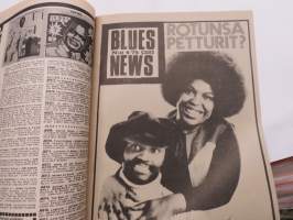 Musa - suomalainen musiikkilehti 1974 nr 7 Kansikuva George Duke, Blues News &amp; Jazz Special -numero, Duke Ellington, Keith Jarret, Roberta Flack &amp; Donny Hathaway, ym