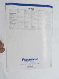 Panasonic 1994 Televisiot / Videot / Videokamerat / Editointilaitteet / Nauhat ja tarvikkeet -myyntiesite / tuoteluettelo