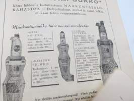 Eteläpohjalaisten Joulu 1943 -joululujulkaisu, mm. Maakuntapuukko -mainos, Kunnallisneuvos Mikko Ilppo, Parantaja "Ojutkankaan Ukko" Juho Mäenpää, Nurmon Pelttarit