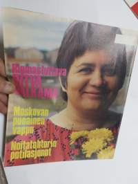 Viikko-Sanomat 1973 nr 21, Kansikuva ja artikkeli - Monza vei Jarnon, Aapeli Saarisalo, Vappu Neuvostoliitossa, Ritva Valkama, Siirtlaislapsen kova koulu, ym.