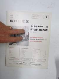 Solex C. 32 PHH-5 Fiat 1100 R September 1967 Vergaser - carburettor parts, maintenance etc.
