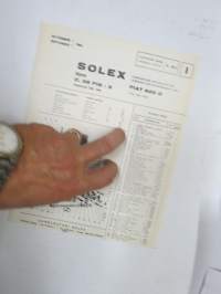 Solex C. 28 PIB-3 Fiat 600 D September 1964 Vergaser - carburettor parts, maintenance etc.