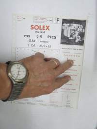 Solex C. 34 PICS DAF "Daffodil" March 1964 Vergaser - carburettor parts, maintenance etc.