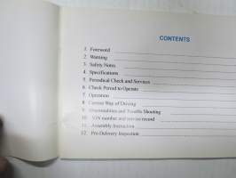 Herchee 50 - 90 - 100 cc ATV owner´s manual -käyttöohjekirja