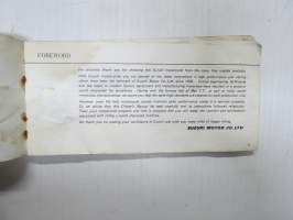Suzuki GT125 Owner´s Manual -käyttöohjekirja