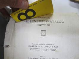 Bröyt X2 Reserdelskatalog -kaivinkone, varaosaluettelo