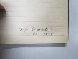 Muistoja asevelvollisuuteni ajoilta, korpraali T. Laivoranta 20.1.1936-37