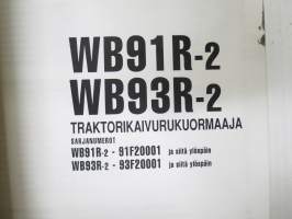 Komatsu WP91R-2 / WB93R-8 Traktorikaivuri sarjanumerot WP91R-2-91F20001 / WB93R-2-93F20001 -käyttöohjekirja / huolto-ohjekirja