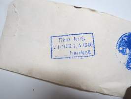 Rh:n kirj. ... 1940 ...henkeä -leimasin, liittynee Talvisodan jälkeiseen evakkojen kuljetuksiin?