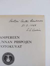 Tampereen hiippakunnan piispojen muotokuvat (signeerattu, tekijän omiste)