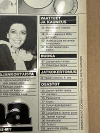 Jaana 1983 nr 12, Irina Milan, Jane Erkko, Lenita Airisto, miesten muoti, Tuija-Maija Niskanen, Parhaiten pukeutuneet - Riitta Luhtanen, Monacon kevätjuhlissa