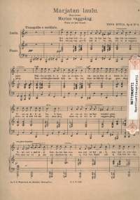 Marjatan laulu - Marjattas vaggsång, Op. 8 No2