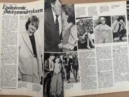 Jaana 1983 nr 17, Marita Pekkala, Euroviisut, Kirsti Ortola, Parhaiten pukeutuneet - Kristina Horn, Liisa Kulhia, Pellavassa on tyyliä, Myt mennään Japaniin