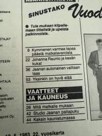 Jaana 1983 nr 20, Lill-Babs, Johanna Raunio-Hakkarainen, Työtä ja jännitystä ilmassa, noin seitsemän sisarusta ja lentopallo
