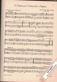 Sechs Duos für zwei Violoncelli oder Fagotte