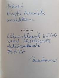 Epätieto (signeerattu, tekijän omiste)