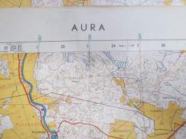 Aura peruskartta 1:20 000 1963