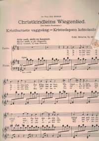 Christkindleins Wiegenlied = Kristbarnets vaggsång =  Kristuslapsen kehtolaulu Op. 42 No2