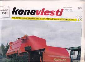 Koneviesti 1998 N:o 18 (.10.) -  New Holland 554. Tempo PTU 10 pystykelalannanlevitin. TUME Nordic 5606