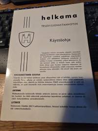 Helkama televisiovastaanotin käyttöohje  196?