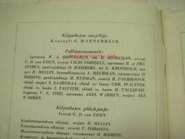 Suomen Ratsastusyhdistysten Lahdessa 23-26 p kesäkuuta 1927 järjestämien kilpailujen ja Armeijan ratsastuskokeiden ohjelma, suojelijana Mannerheim, osallistujia, ym.