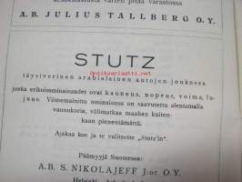 Suomen Ratsastusyhdistysten Lahdessa 23-26 p kesäkuuta 1927 järjestämien kilpailujen ja Armeijan ratsastuskokeiden ohjelma, suojelijana Mannerheim, osallistujia, ym.