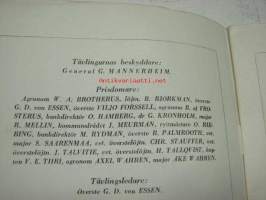 Suomen Ratsastusyhdistysten Lahdessa 23-26 p kesäkuuta 1927 järjestämien kilpailujen ja Armeijan ratsastuskokeiden ohjelma, suojelijana Mannerheim, osallistujia, ym.