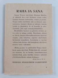 Raha ja sana : näytelmä