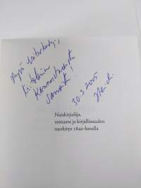 Naiskirjailija, romaani ja kirjallisuuden merkitys 1840-luvulla (signeerattu, tekijän omiste)